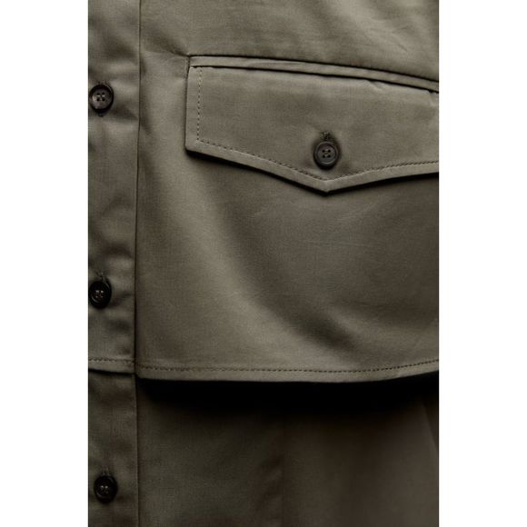 ZARA GABARDINE SHIRT DRESS SMALL MEDIUM LARGE SIZES - Picture 7 of 9